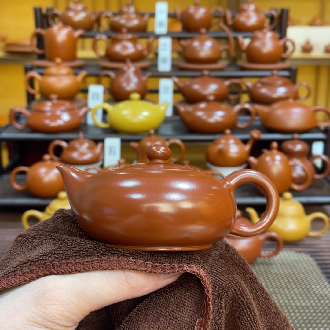 茶壶紫砂潮州手拉壶 红