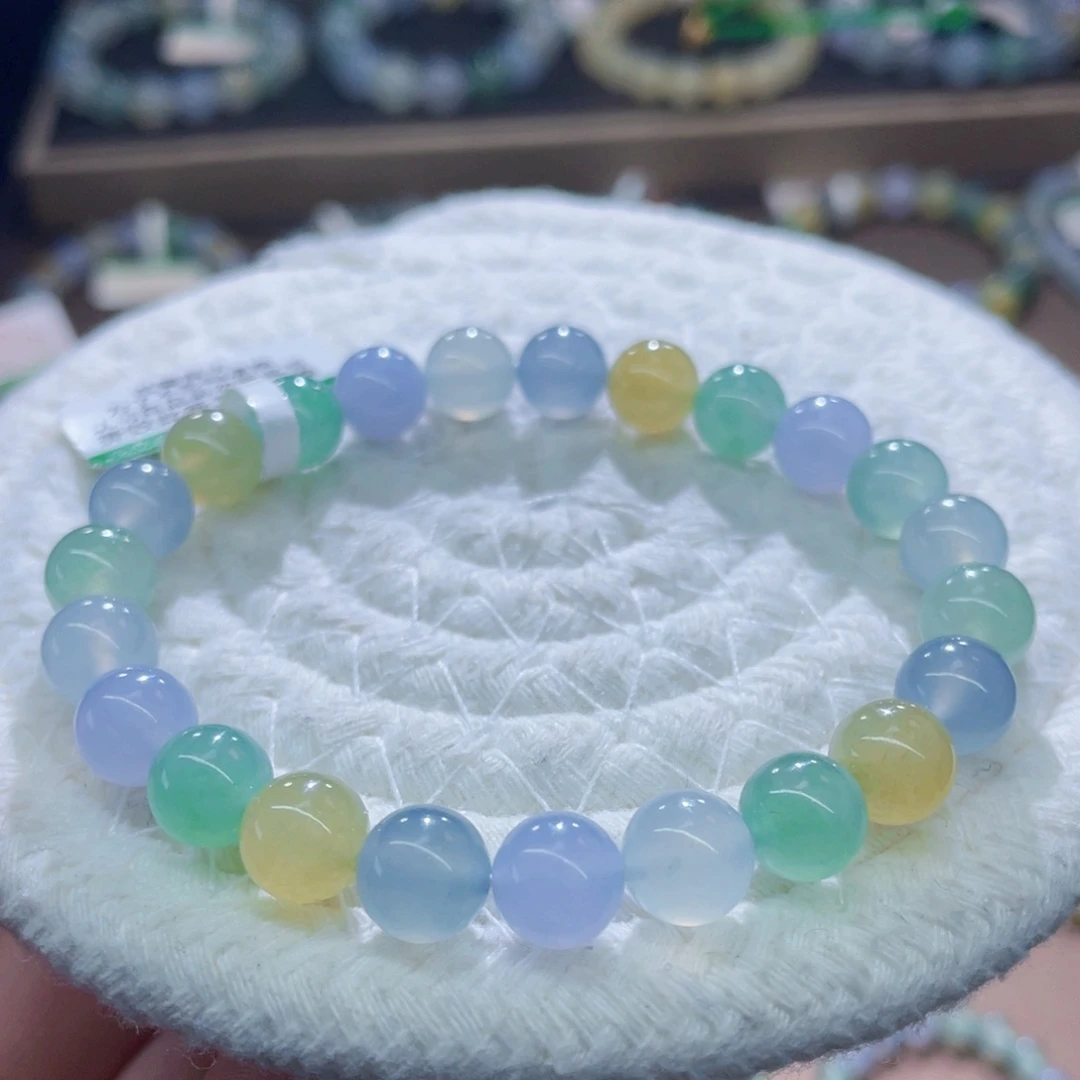 未镶嵌手链翡翠冰胶糖果串卡10