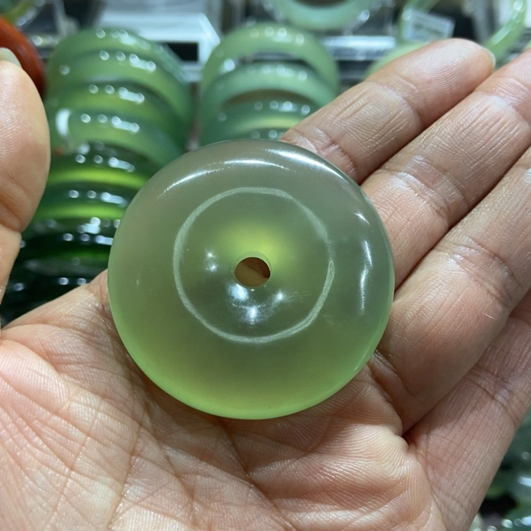 岫玉未镶嵌手镯平安扣