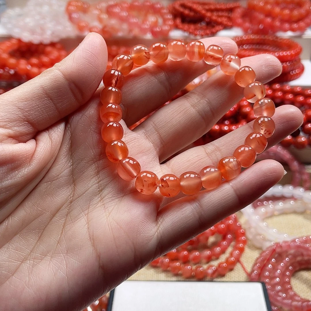 南红玛瑙未镶嵌手链
