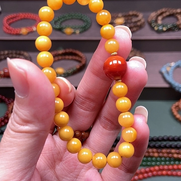 琥珀未镶嵌手串0.6