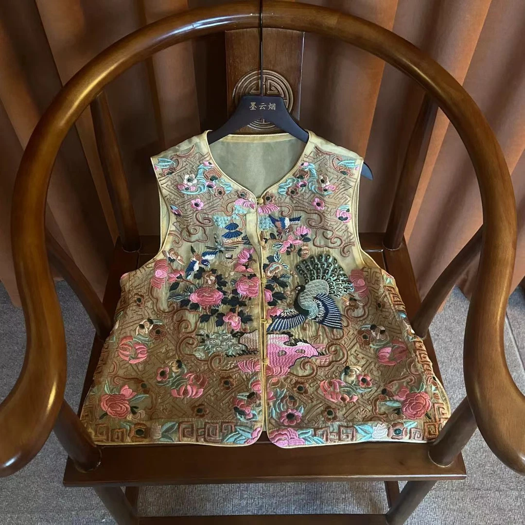 【星回】重工刺绣马甲时尚气质无袖新中式上衣国风气质女装319