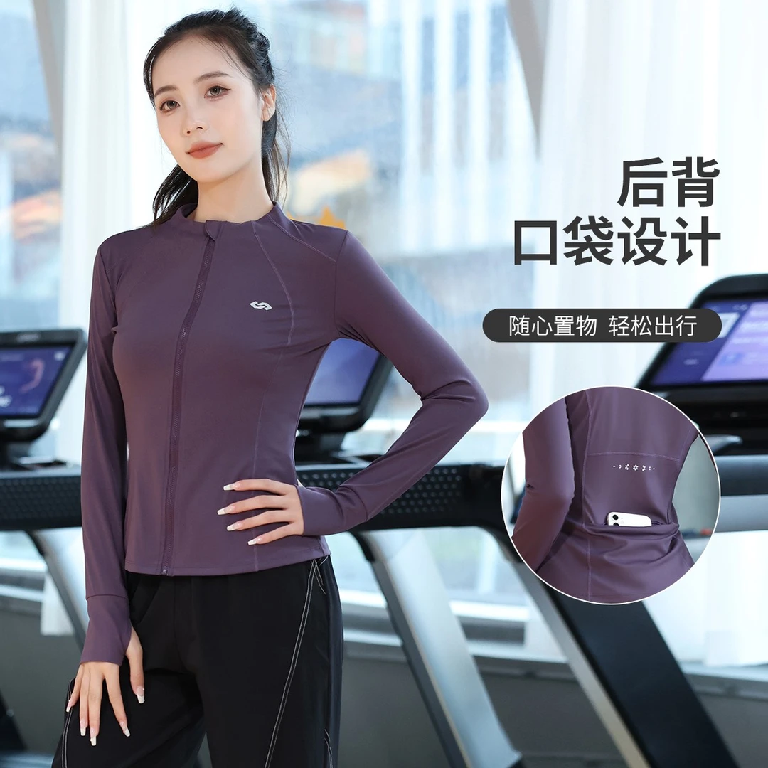 运动休闲外套女夏季专业户外健身网红休闲上衣高弹速干训练晨跑服