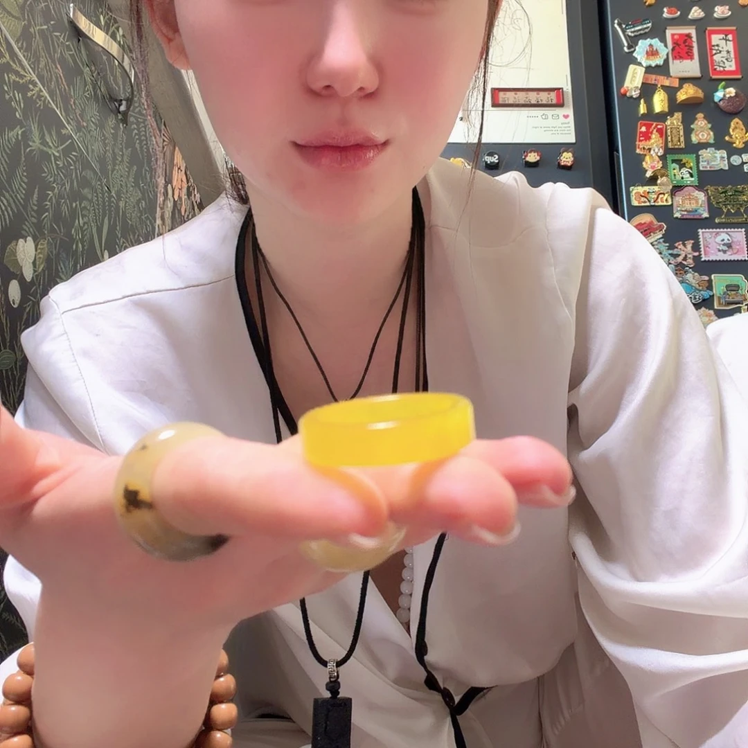 岫玉未镶嵌戒指22