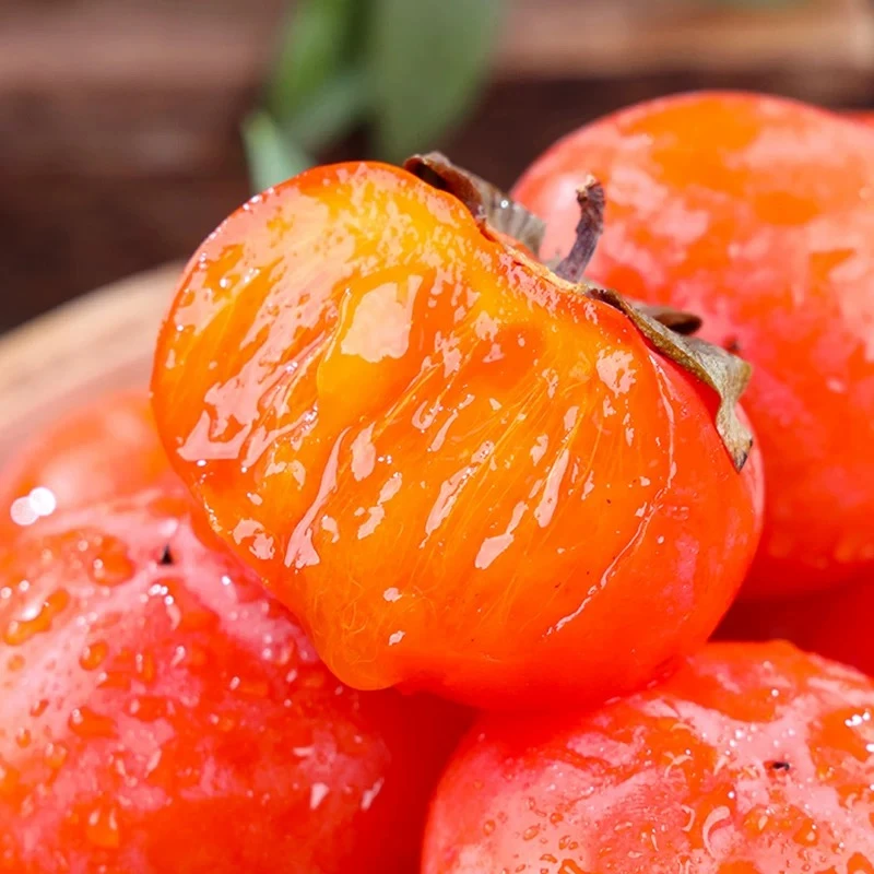 【催熟变软食用】陕西临潼流心火晶柿子香甜多汁30枚单果50-70g