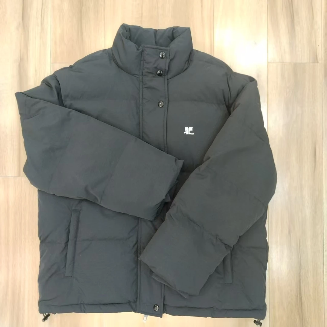 立领刺绣男友风棉服