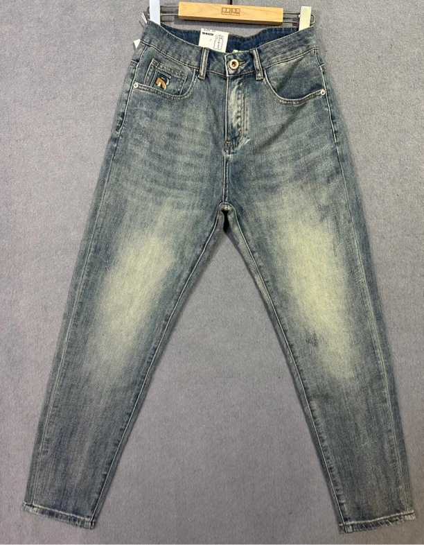 含辰生活2025春季男士时尚牛仔裤简约百搭做旧小脚裤潮流2091823