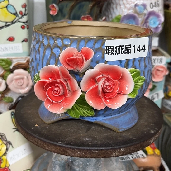 紫砂花盆粗陶材质多肉花盆144