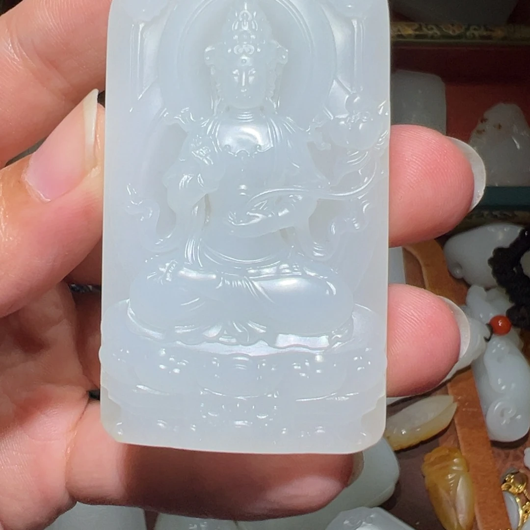 你***？和田玉未镶嵌挂件