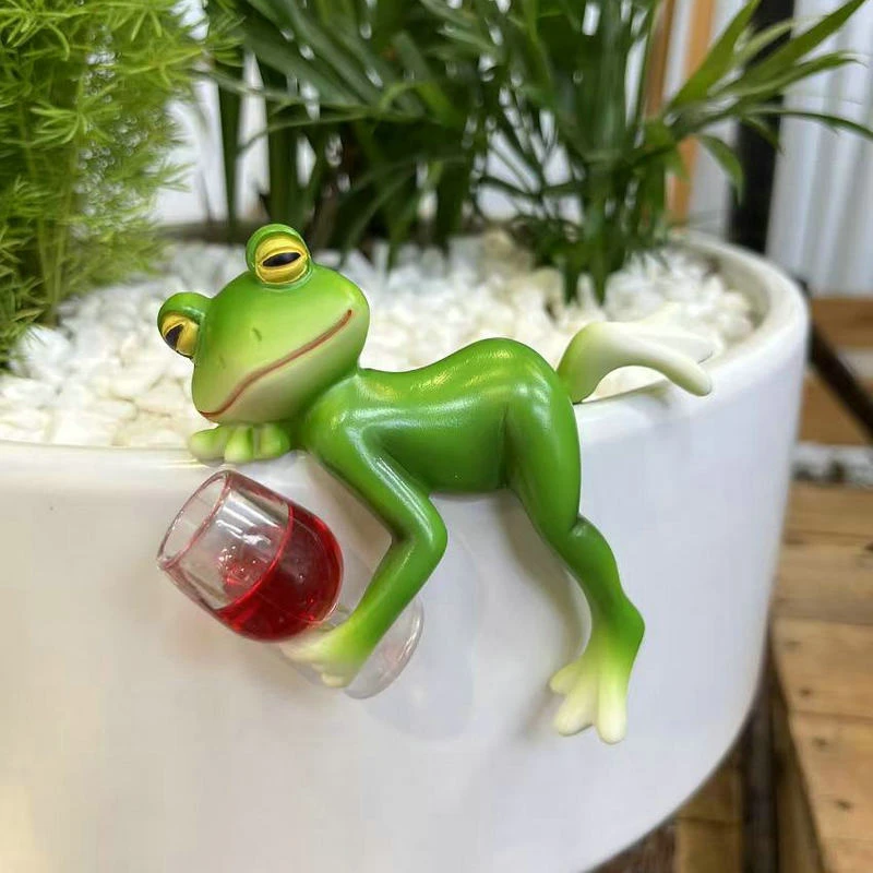 可爱青蛙悠闲树脂摆件