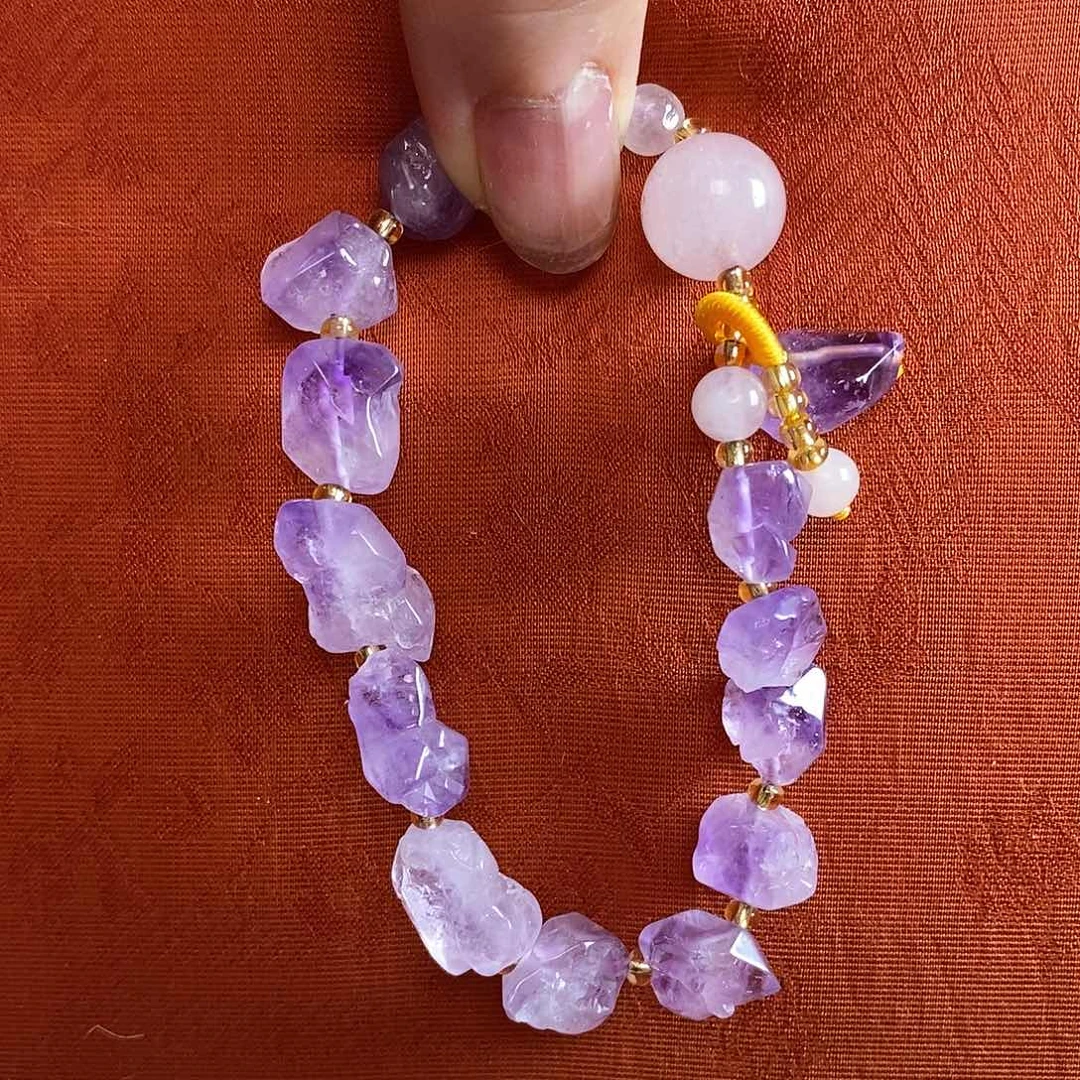 紫晶手绳未镶嵌星***豆