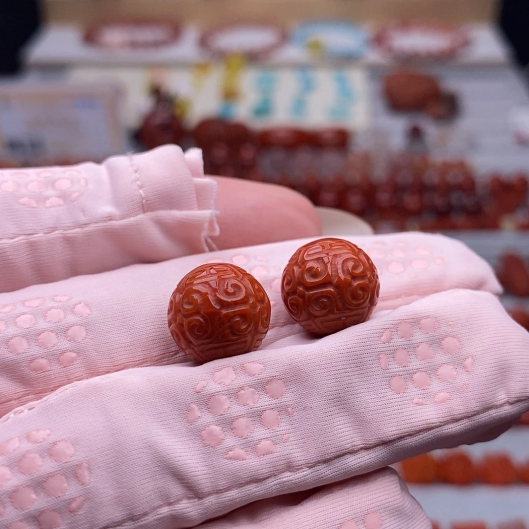 南红玛瑙配饰未镶嵌矿点微瑕