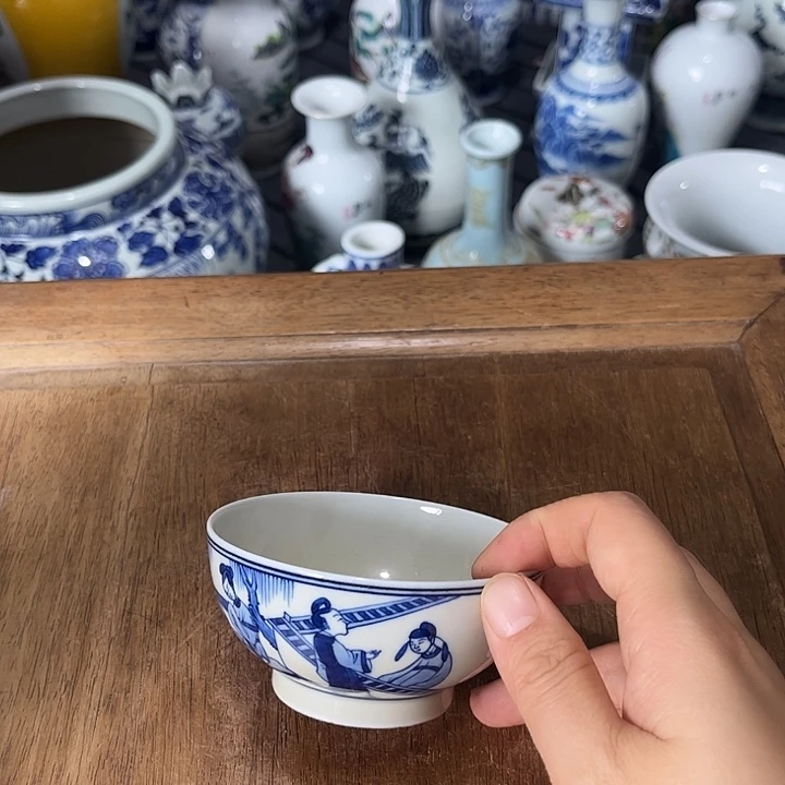 摆件青花人物瓷器精品