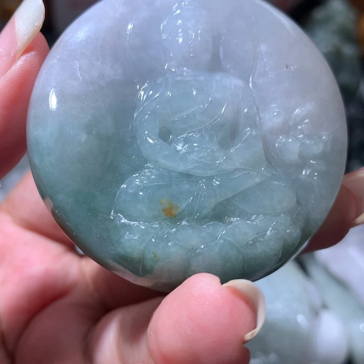 翡翠未镶嵌颈饰保真天然a货翡翠