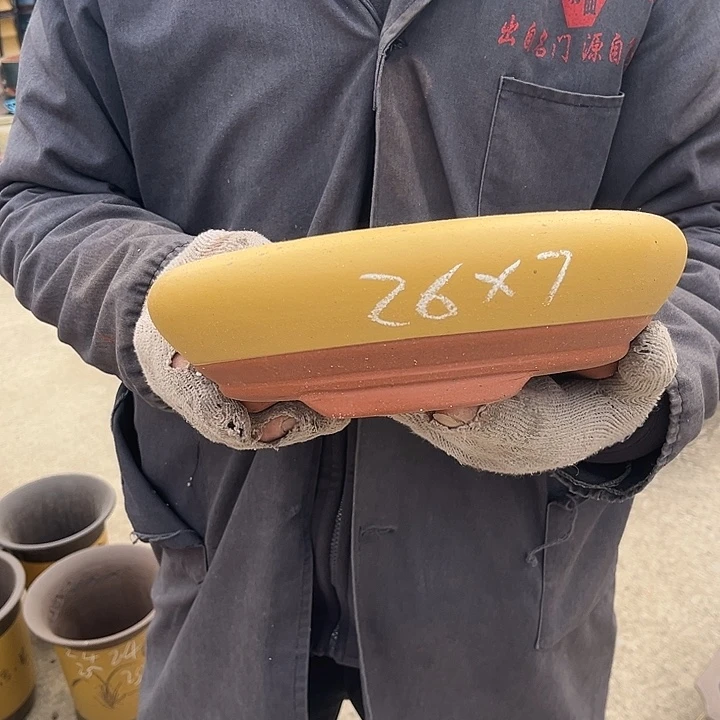 紫砂紫砂花盆和6