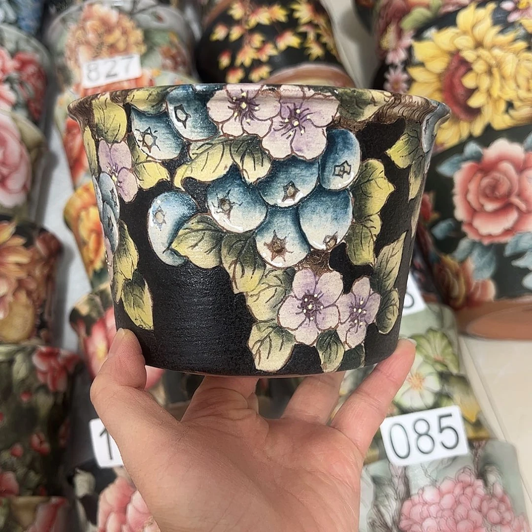 景德镇炫彩手绘口14高10.5