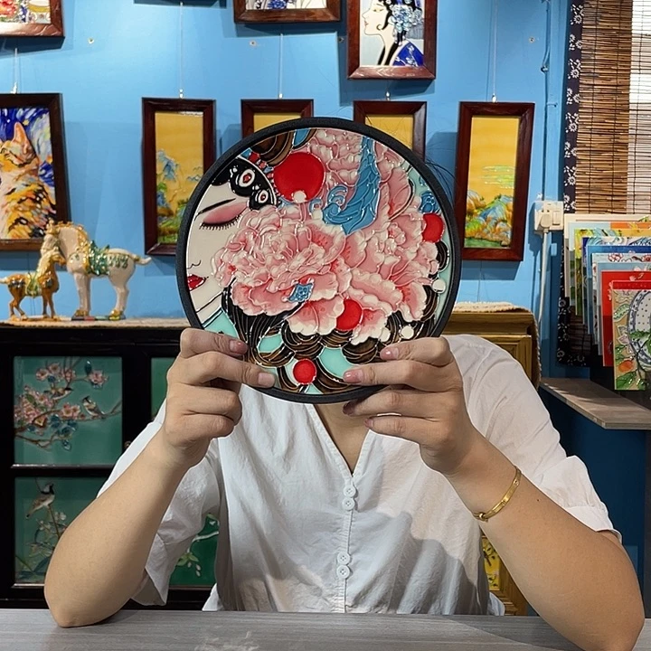竖款纯手工制作瓷板画20瓷片