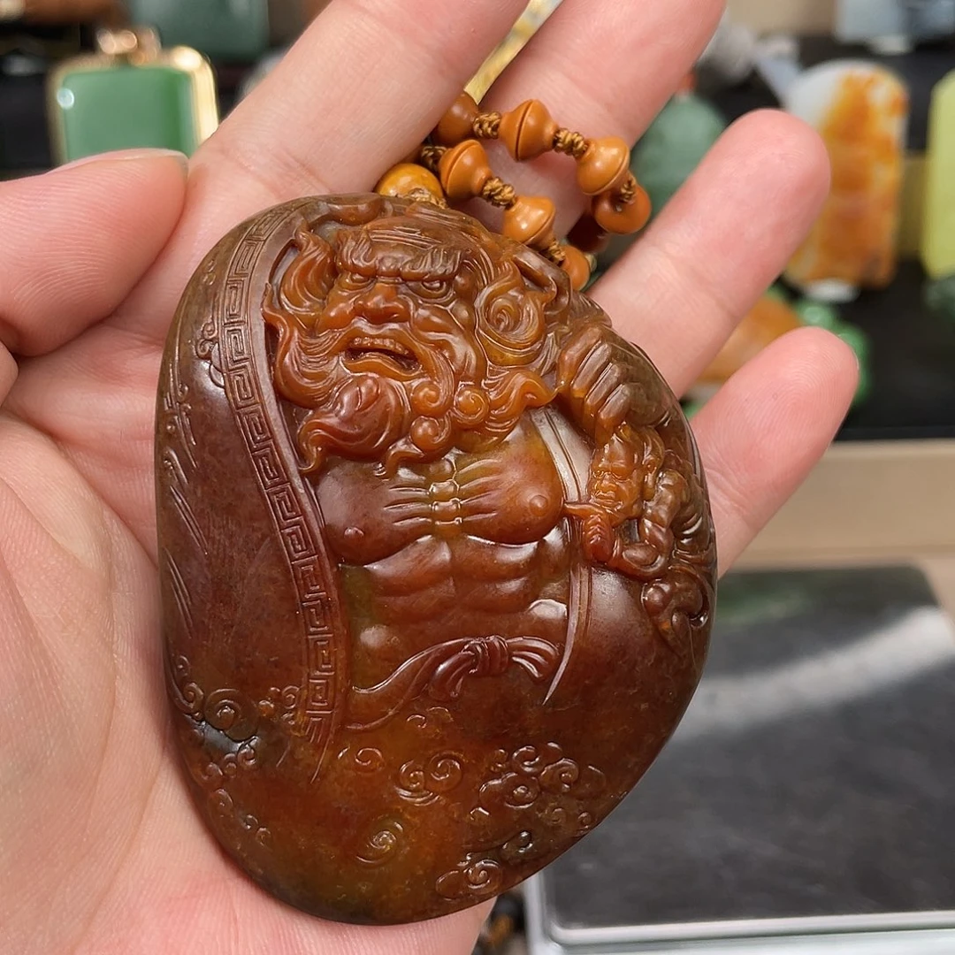 用***5和田玉未镶嵌挂件