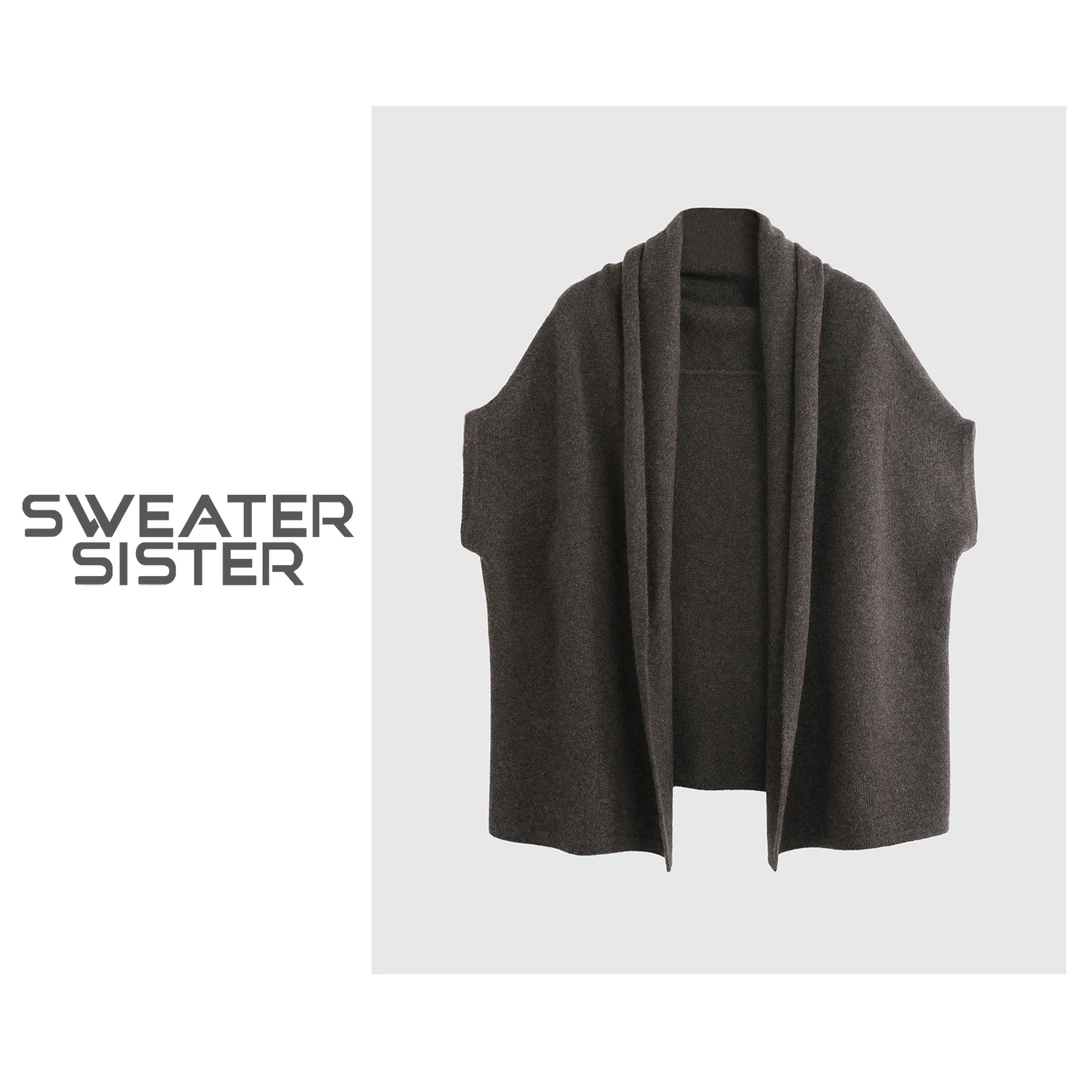 好穿又百搭-新款羊毛披肩开衫外套女260-8293