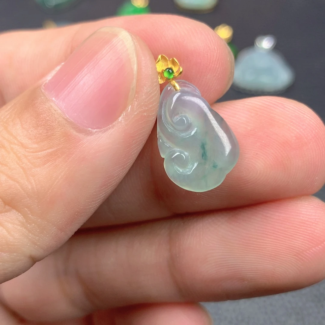 【闪购商品】翡翠18K金镶嵌颈饰翡翠