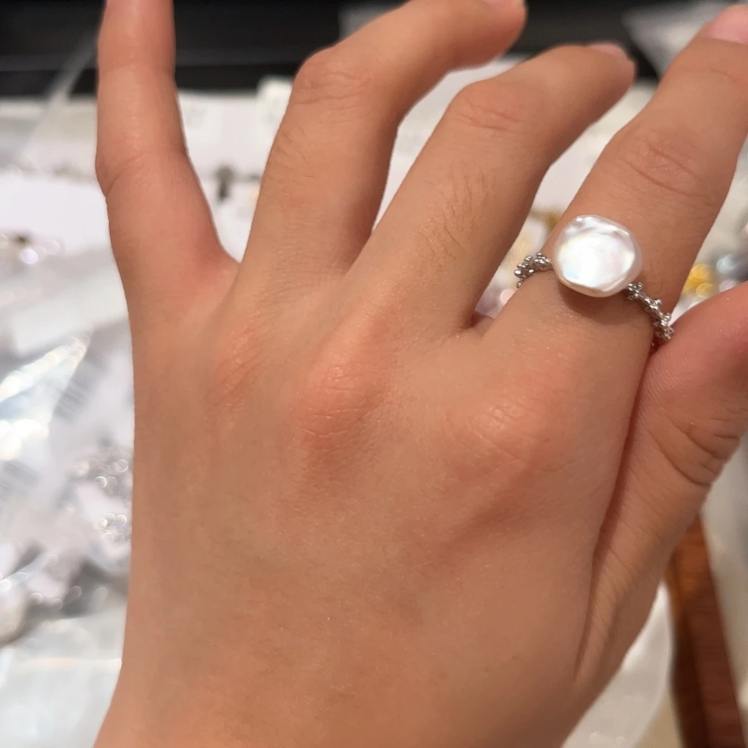 合金淡水珍珠耳饰