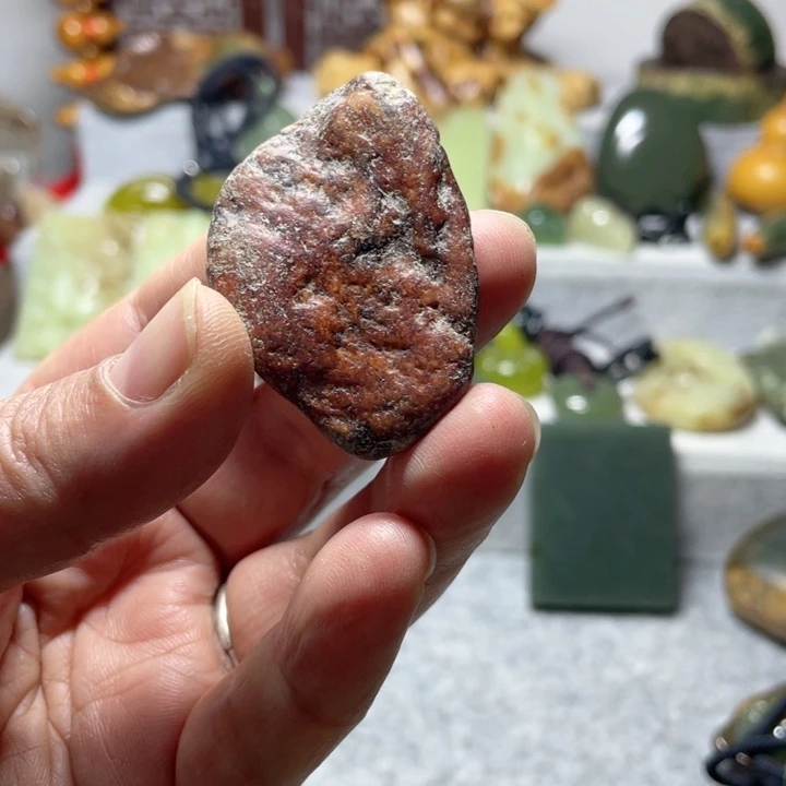 【闪购商品】未镶嵌蛇纹石玉手把半*闲