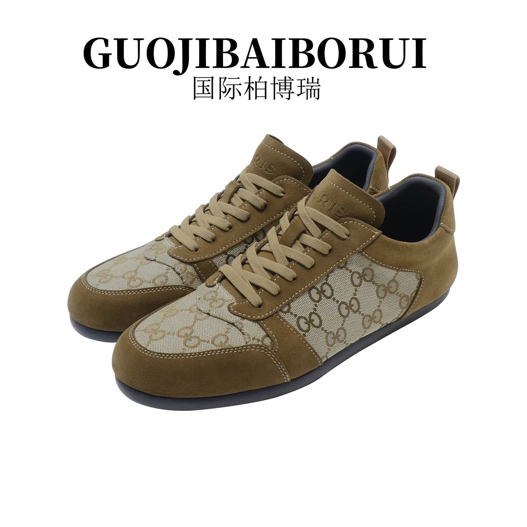 国际柏博瑞皮鞋男夏季2025新款低帮透气舒适时尚休闲板鞋潮流百搭