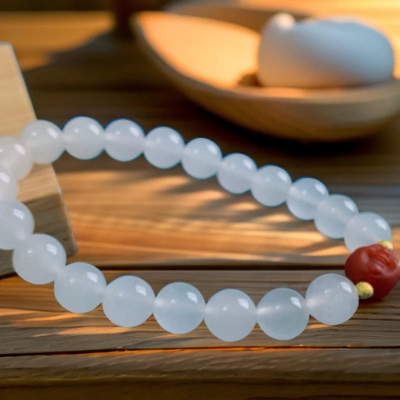 合金石英石手链 天然金丝玉宝石光百搭气质女士简约单圈玉手链