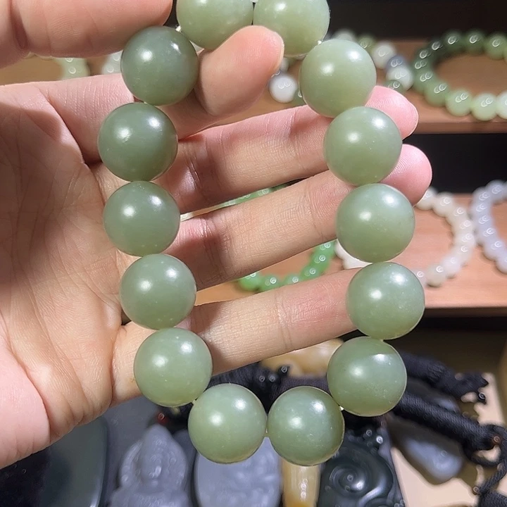 和田玉（青玉）未镶嵌手串福利手串