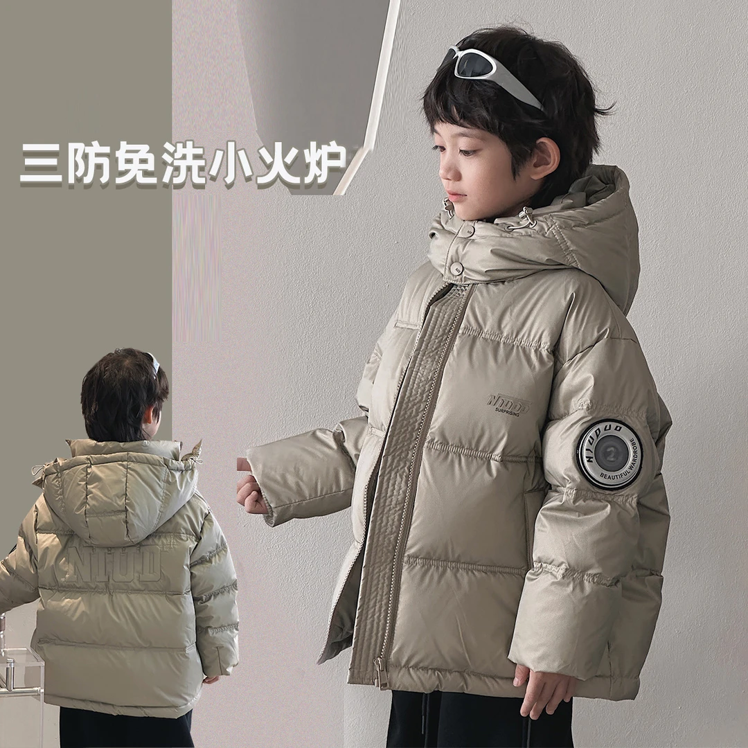 童装【断码】儿童羽绒棉服男童中长款大童三防免洗加厚宝宝