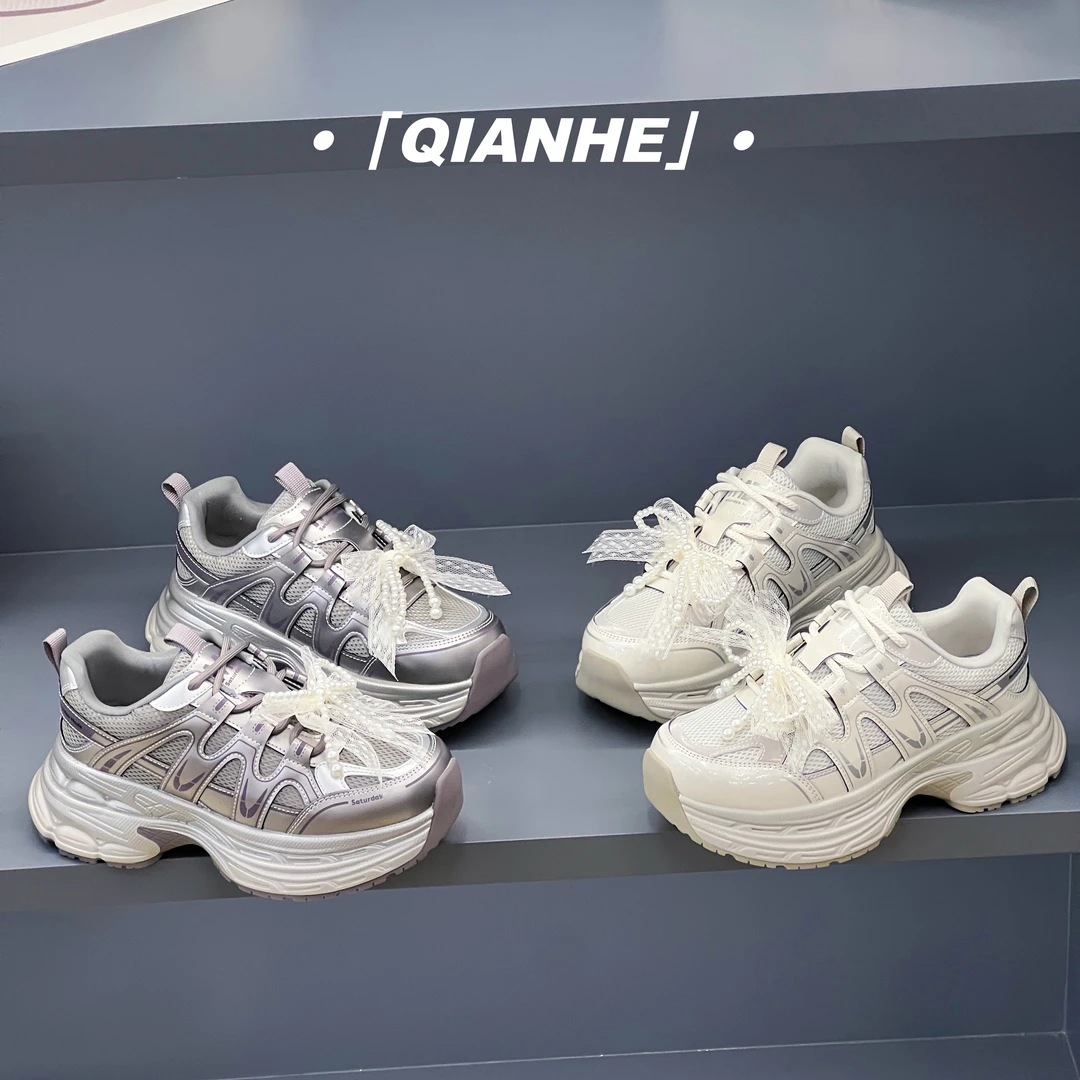 「Qan'h千合女鞋」•蝴蝶  2026春款厚底运动休闲老爹鞋（E51）