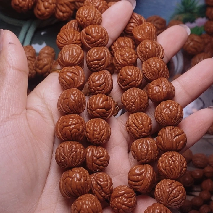 文玩核桃手串龙纹桃核