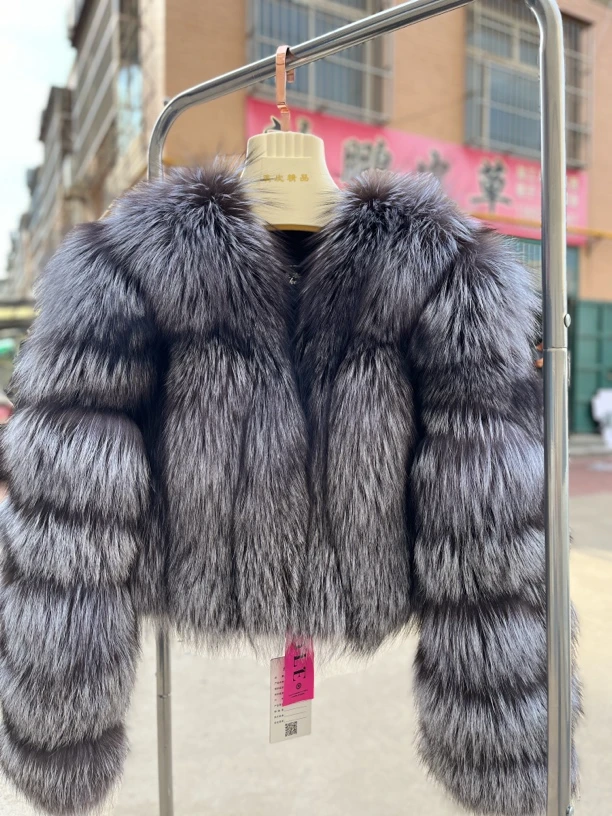 圆领轻职风长袖宽松型冬季毛夹克女装保暖时尚（已直播间为准）