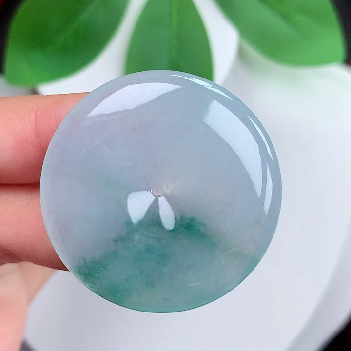 颈饰未镶嵌翡翠平安扣 35.4x5.5mm