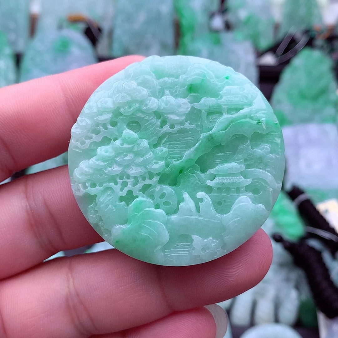 翡翠未镶嵌吊坠(不含链)