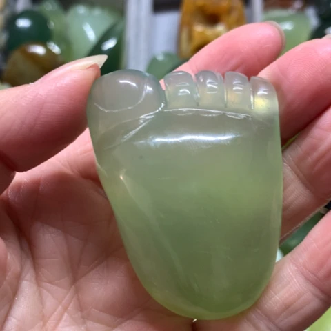 蛇纹石玉未镶嵌手把件