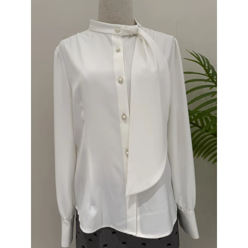 纯色宽松女款休闲气质通勤小衫