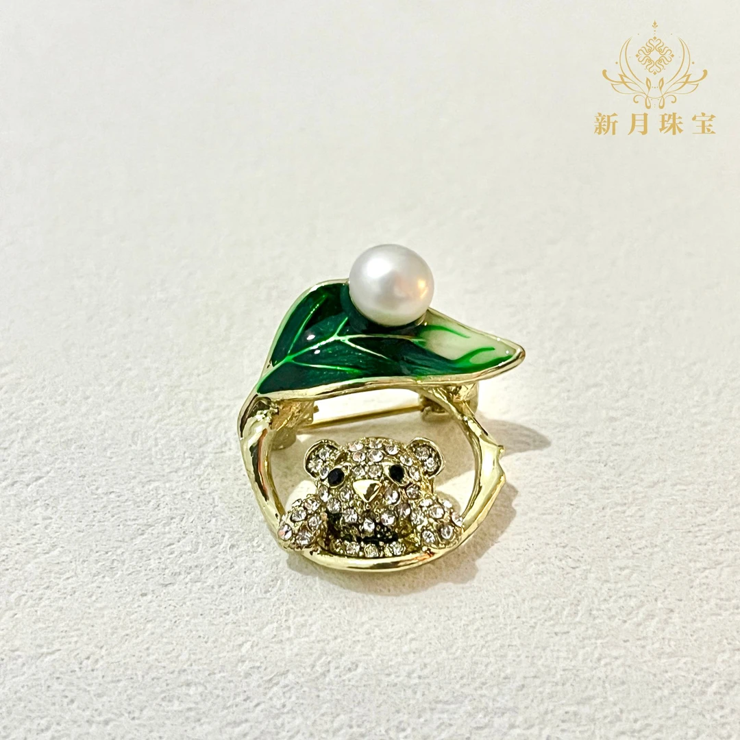 【开业福利】淡水珍珠小熊胸针-多样性发一