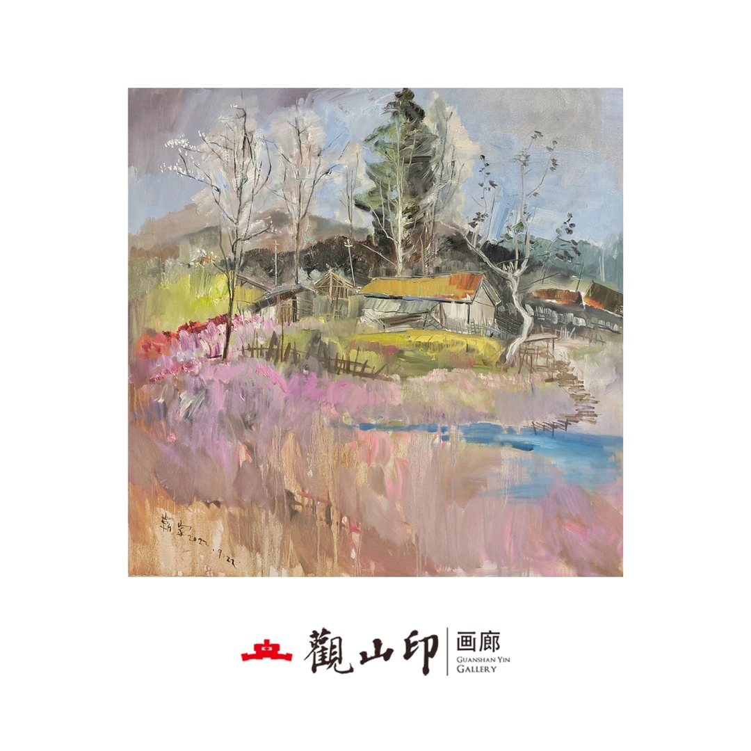 JYL原创手绘油画98x98cm乡村作品3408