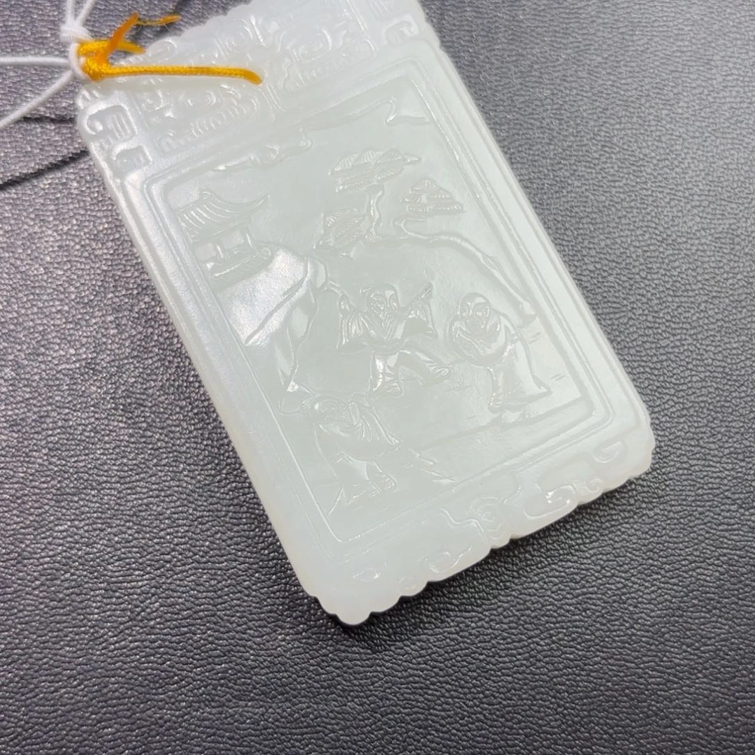 金***—和田玉未镶嵌挂件