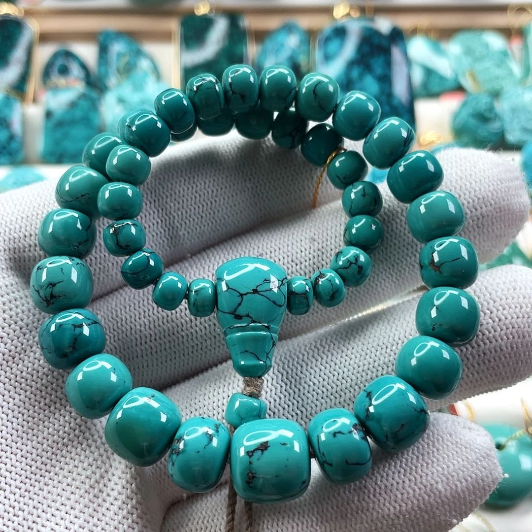 绿松石未镶嵌车挂