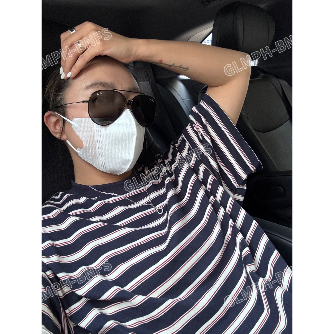 GLMPH-BNFS【Ann半袖】复古条纹宽松圆领短袖休闲百搭上衣-872