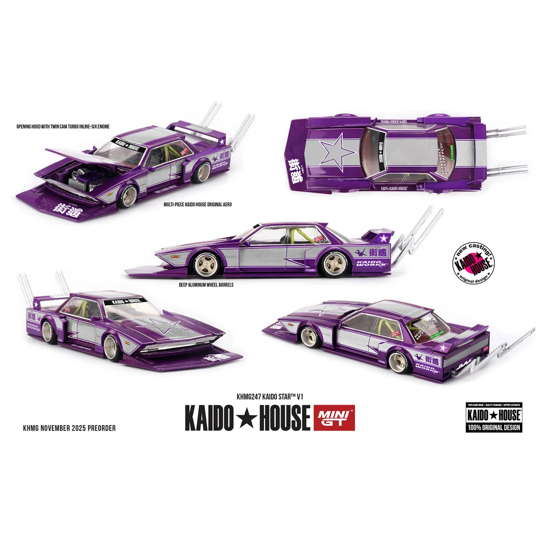 预售 Kaido House MINIGT车模 1:64 合金 KAIDO STAR V1汽车模型