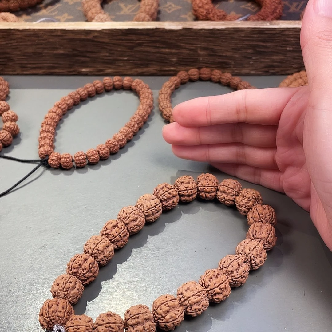 木***子金刚菩提手串红方印15➕手持