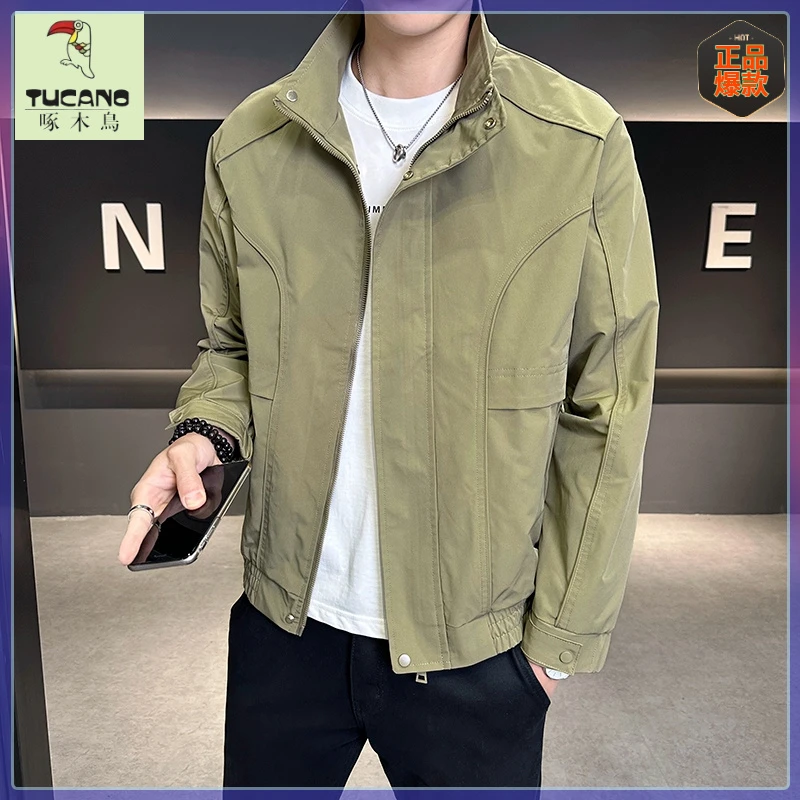 TUCANO啄木鳥秋季男装男士简约立领工装休闲潮流风百搭夹克外套