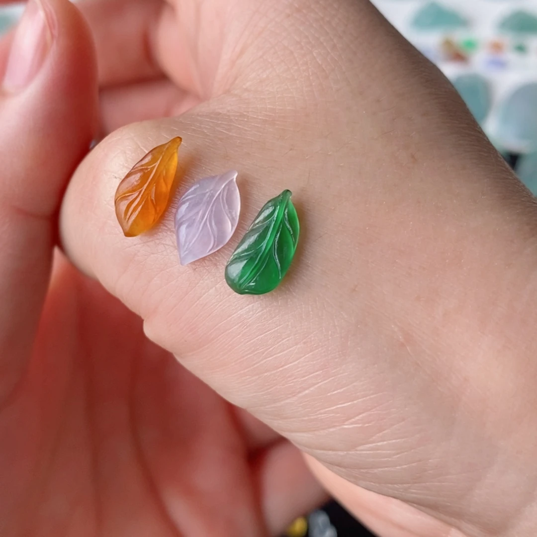 定制翡翠未镶嵌树叶
