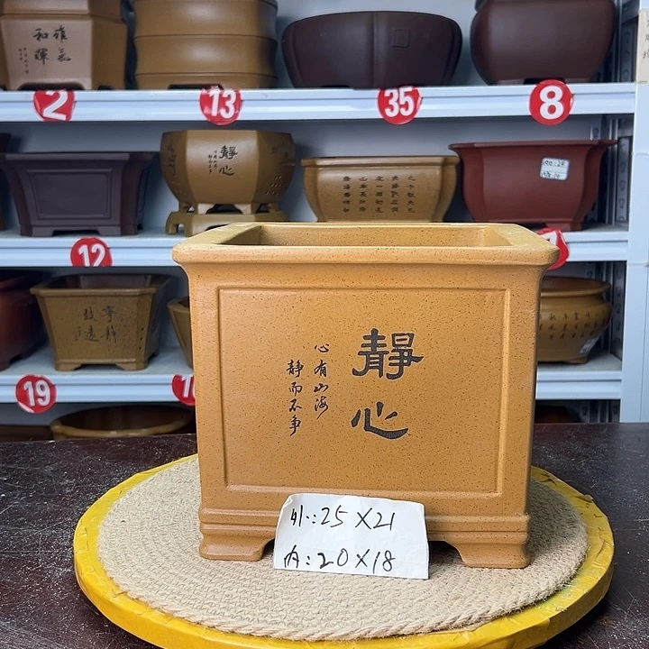 紫砂花盆你在一起