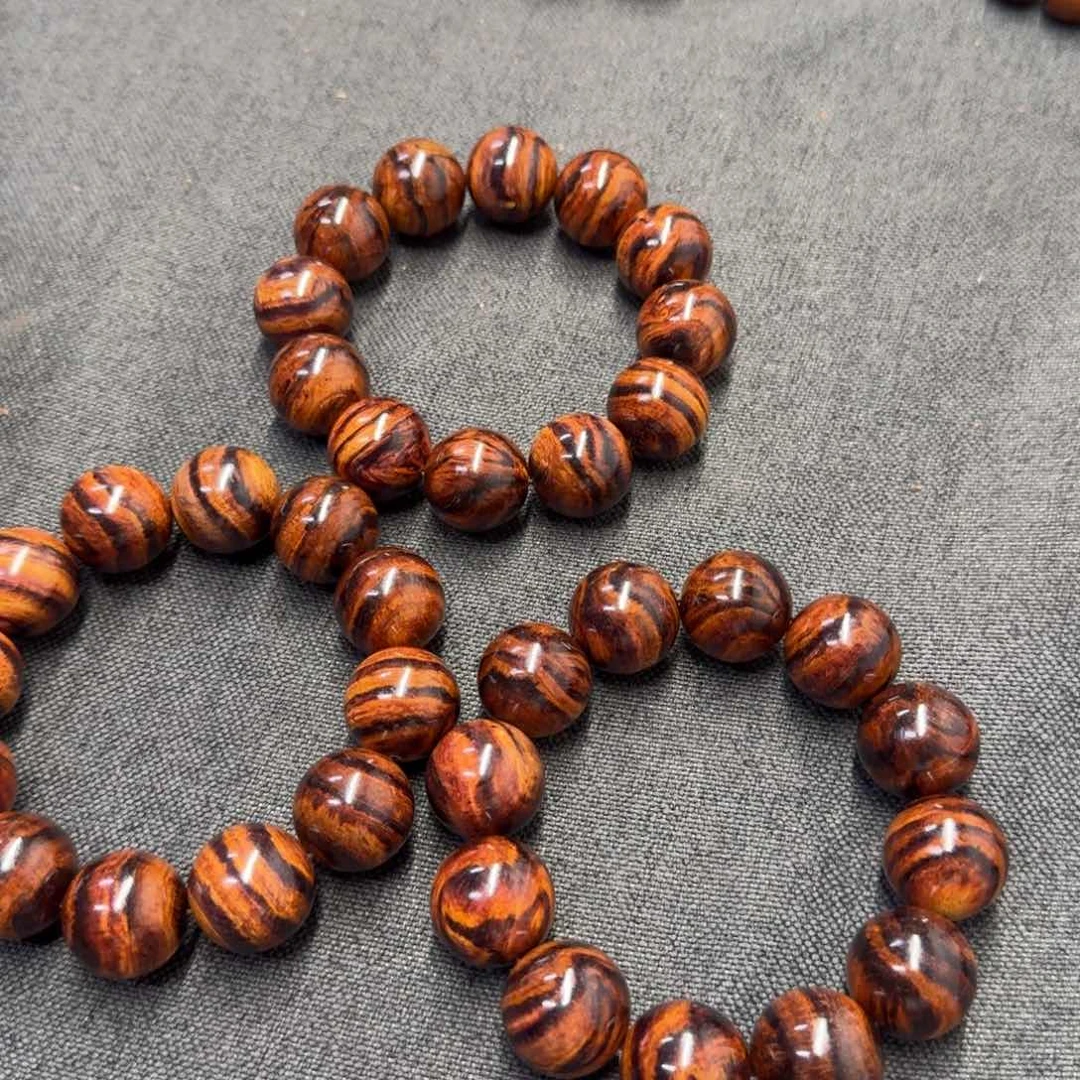 黄花梨/降香黄檀手串/手链2.0大黑线虎皮海南黄花梨