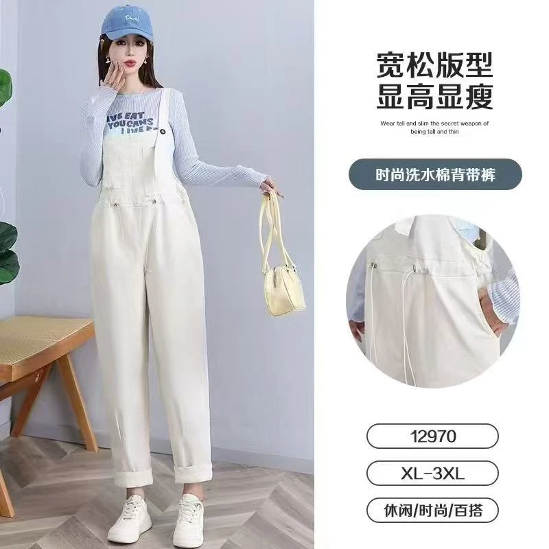 2025春夏季时尚新款孕妇背带裤显瘦休闲百搭洋气阔腿韩版外穿连体