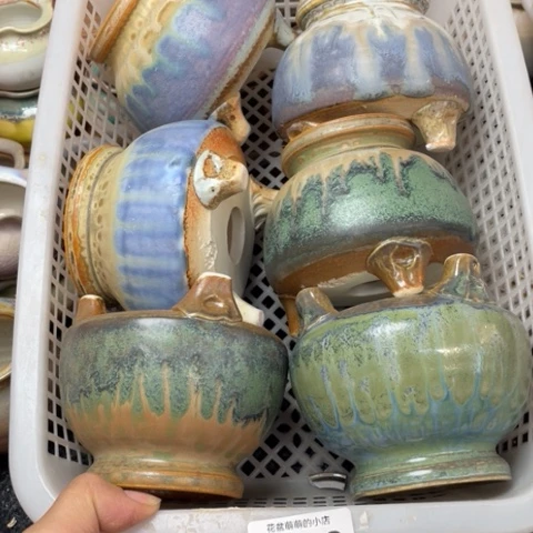 紫砂花盆微瑕023口径5厘米多